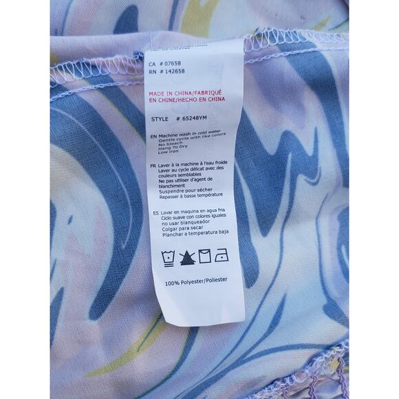 Streetwear Society Abstract Art Strapless Zip Back Corset Style Crop Top Blouse - Picture 5 of 8